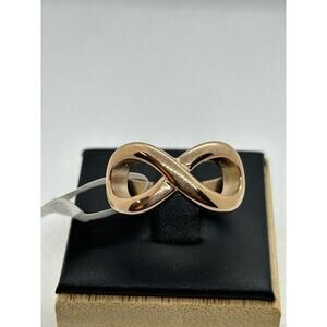 NWT Steel Time Stainless Steel Gold Tone Infinity Ring Size 7
